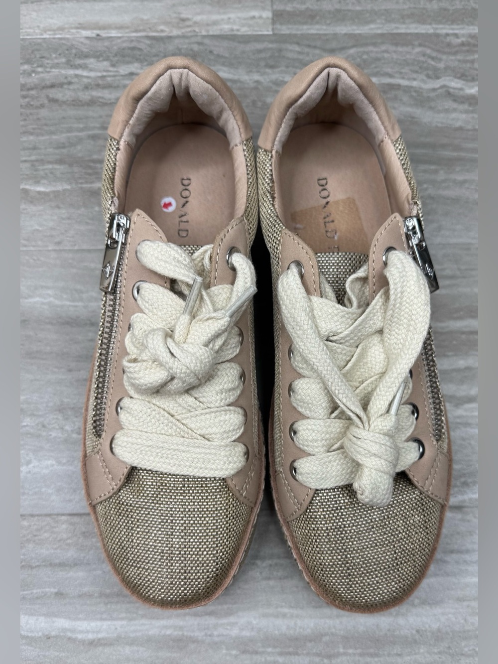 NEW! Donald J. Pliner Dew Raffia Platform Sneaker Womens Size 6 - Picture 3 of 12